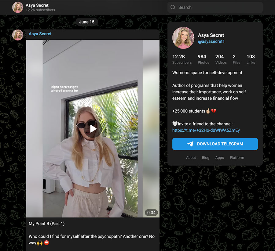 Telegram screenshot 1